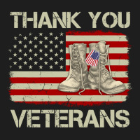 Thank You Veterans Combat Boots Veteran Day American Flag Classic T-shirt | Artistshot