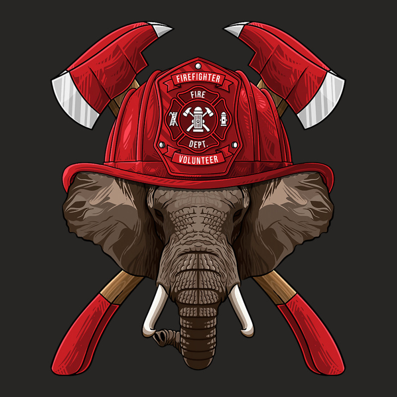 Firefighter Elephant Fireman Boys Kids Fire Rescue Animal 254 Ladies Fitted T-Shirt by peafowl | Artistshot