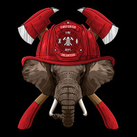 Firefighter Elephant Fireman Boys Kids Fire Rescue Animal 254 Cropped Hoodie | Artistshot