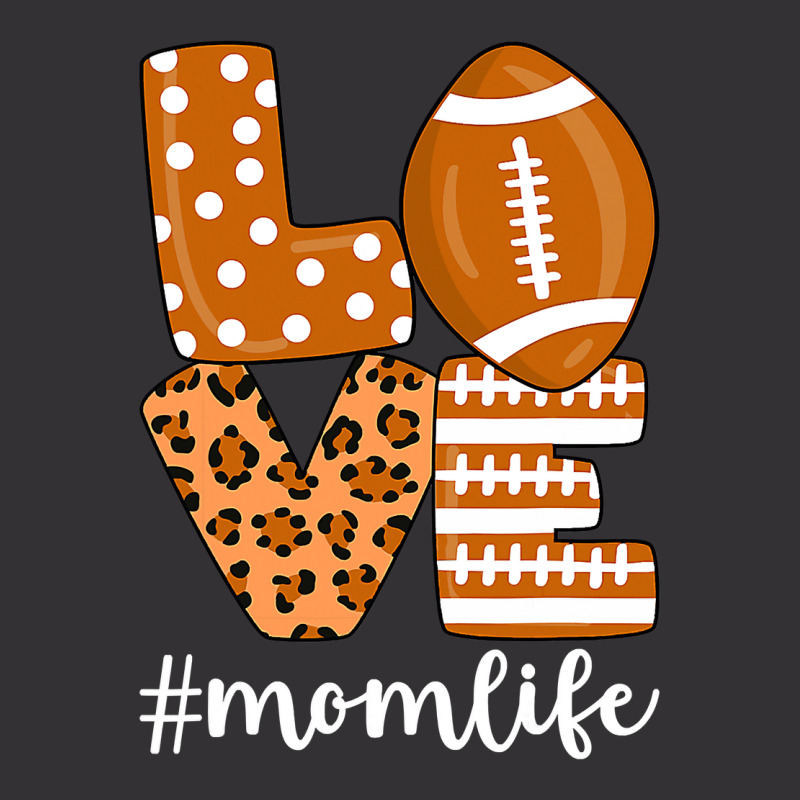 Love Football American Mom Life Player With Leopard Mor Vintage Hoodie by pester | Artistshot