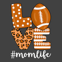 Love Football American Mom Life Player With Leopard Mor Vintage T-shirt | Artistshot