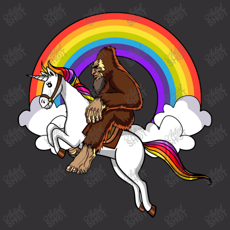 Bigfoot Riding Unicorn Vintage Short | Artistshot