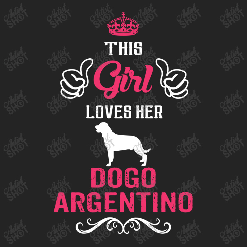 This Girl Loves Her Dogo Argentino. Cool Gift 3/4 Sleeve Shirt | Artistshot