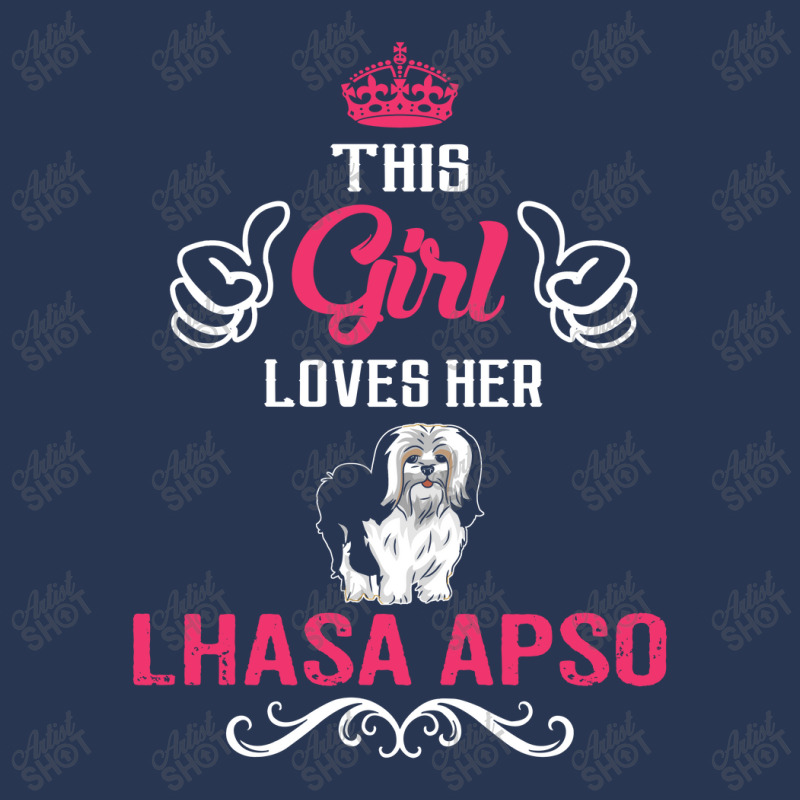 This Girl Loves Her Lhasa Apso. Cool Gift Men Denim Jacket | Artistshot