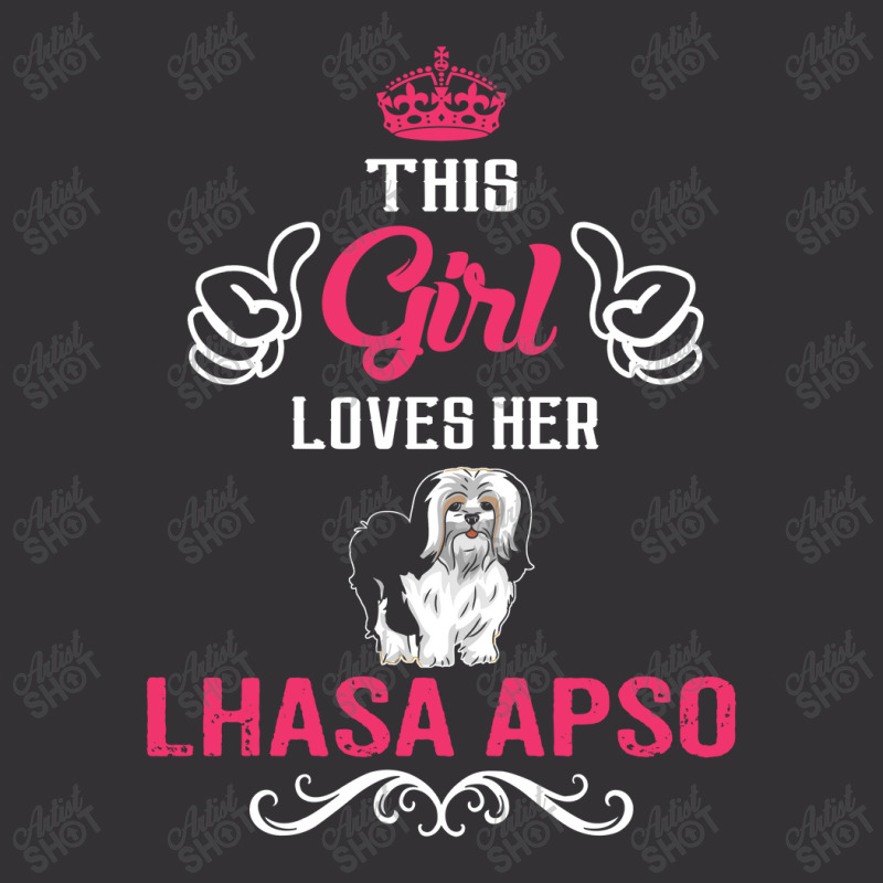 This Girl Loves Her Lhasa Apso. Cool Gift Vintage Hoodie | Artistshot