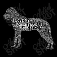 I Love My Chien Fran3ais Blanc Et Noir. Funny Gift Pocket T-shirt | Artistshot