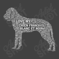 I Love My Chien Fran3ais Blanc Et Noir. Funny Gift Vintage T-shirt | Artistshot