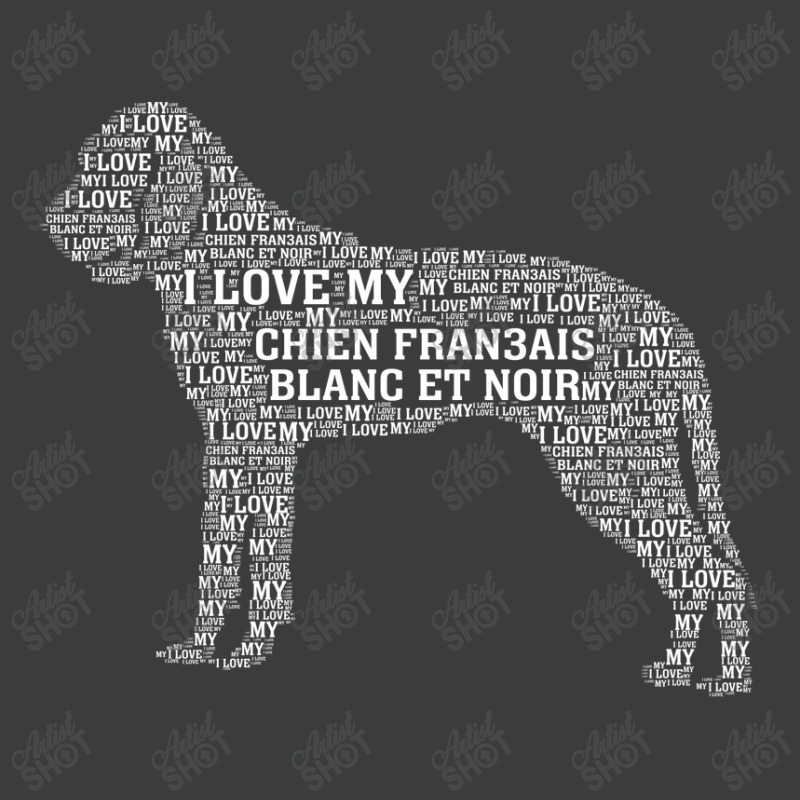 I Love My Chien Fran3ais Blanc Et Noir. Funny Gift Men's Polo Shirt | Artistshot