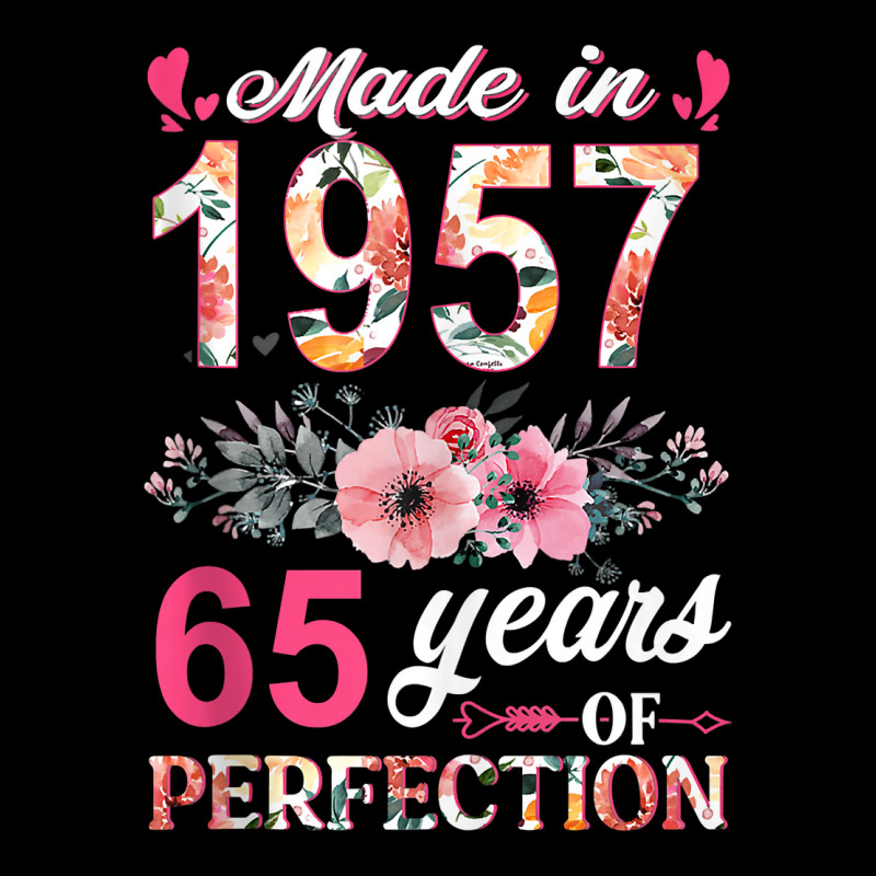 Made In 1957 Floral 65 Year Old 65th Birthday Gifts Women Tank Top ...