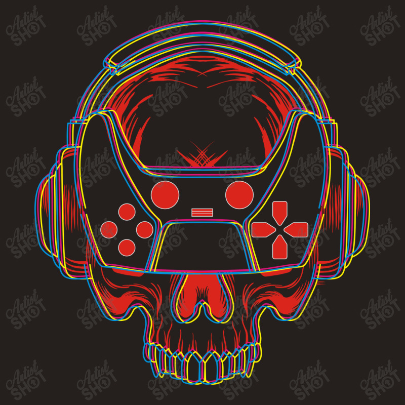 Skull Gamer Tank Top by azmth | Artistshot