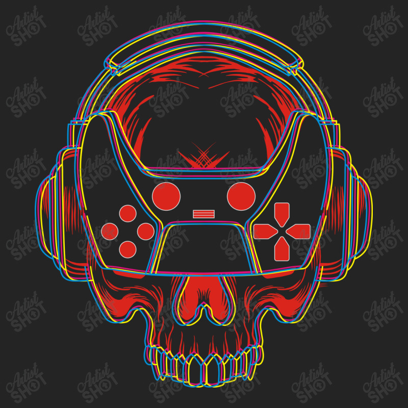 Skull Gamer 3/4 Sleeve Shirt by azmth | Artistshot