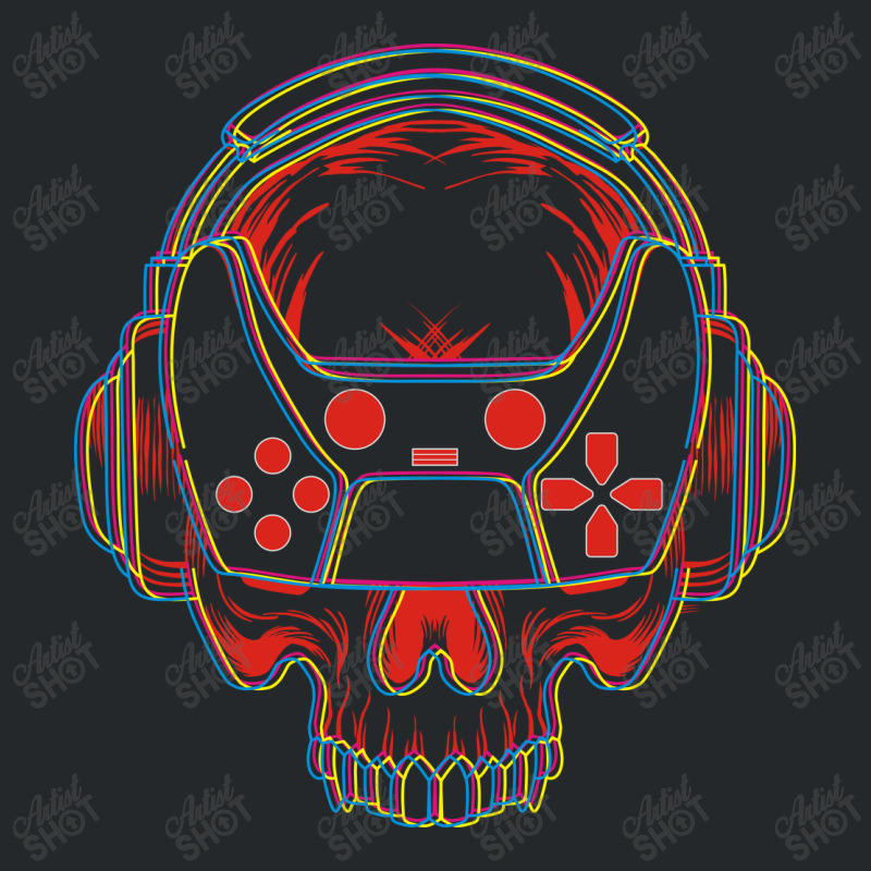 Skull Gamer Crewneck Sweatshirt by azmth | Artistshot