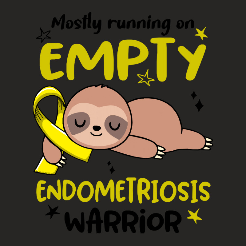 Endometriosis Awareness T  Shirt Mostly Running On Empty Endometriosis Ladies Fitted T-Shirt by blossomparkour | Artistshot