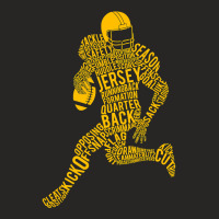 Football Player Typography 2 Ladies Fitted T-shirt | Artistshot