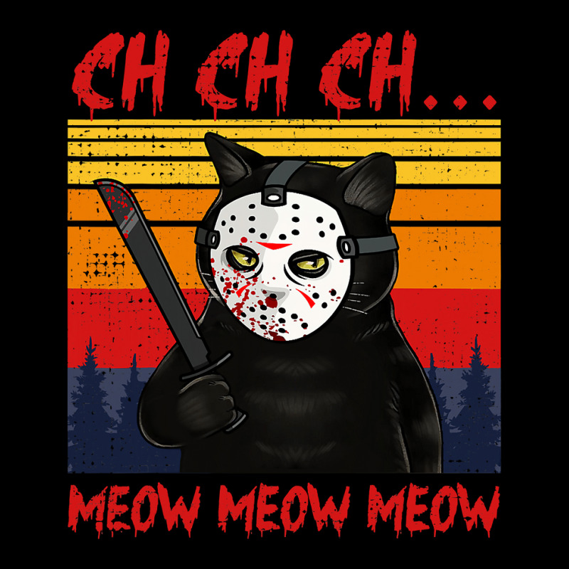 Chchch Meow Meow Horror Cat Bloody Knife Hilarious Halloween 147 Adjustable Cap by peafowl | Artistshot