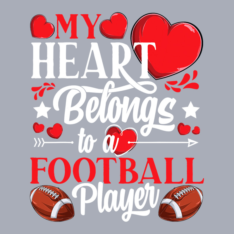 My Heart Belongs To A Football Player Awesome Valentines Day Tank Dress by pester | Artistshot