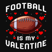 Football Is My Valentine Day Funny Sport Fan Player Crop Top | Artistshot