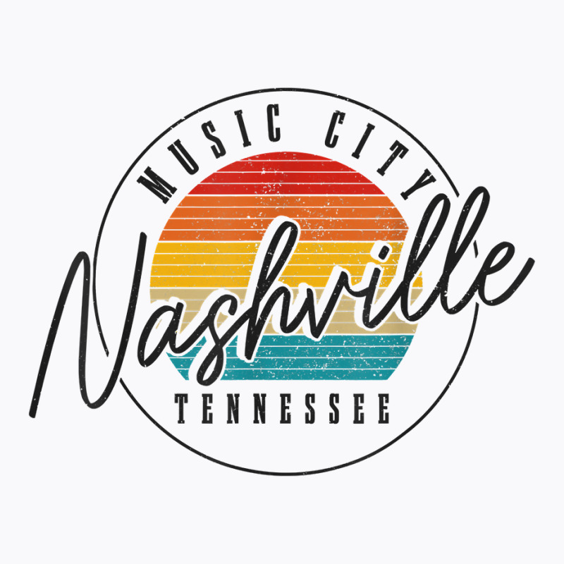 Nashville Tennessee Country Music City Vintage Retro T Shirt T-shirt | Artistshot