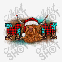 Christmas Mom Highland Cow Round Patch | Artistshot