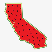 Watermelon California Map Ladies Fitted T-shirt | Artistshot