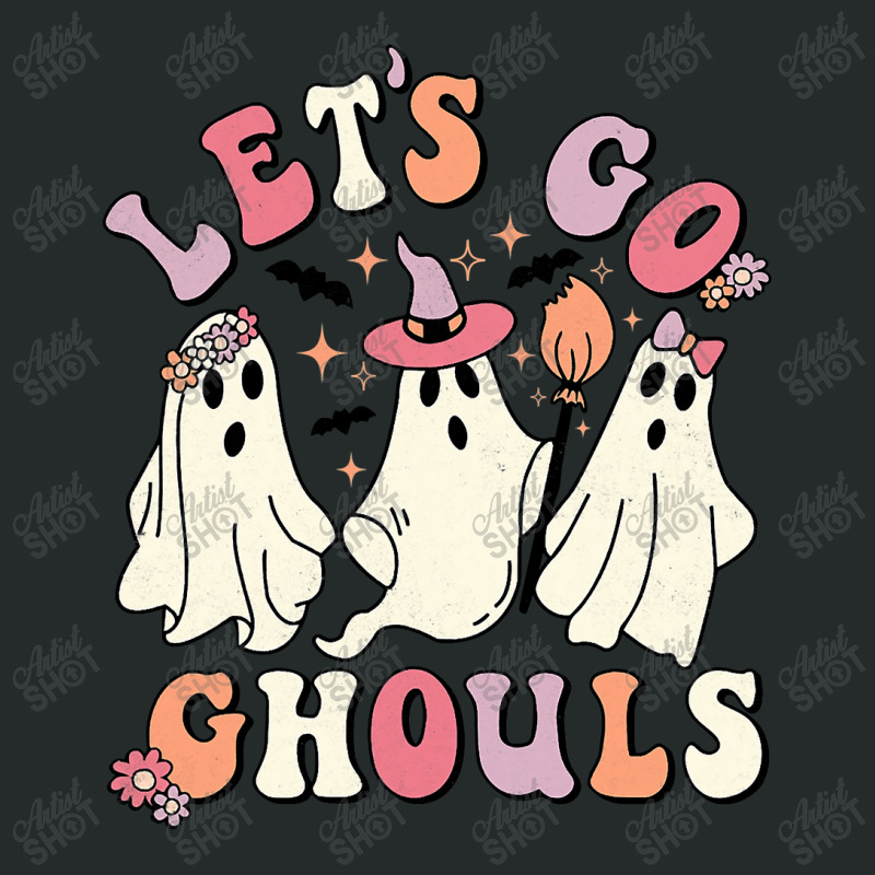 Retro Groovy Let's Go Ghouls Halloween Ghost Outfit Costumes , Best Gi Women's Triblend Scoop T-shirt by CUSER3772 | Artistshot