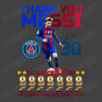 Ballon D'or 2021 Thank You Messi 30 Number 7x Golden Shoe Vintage T-shirt | Artistshot