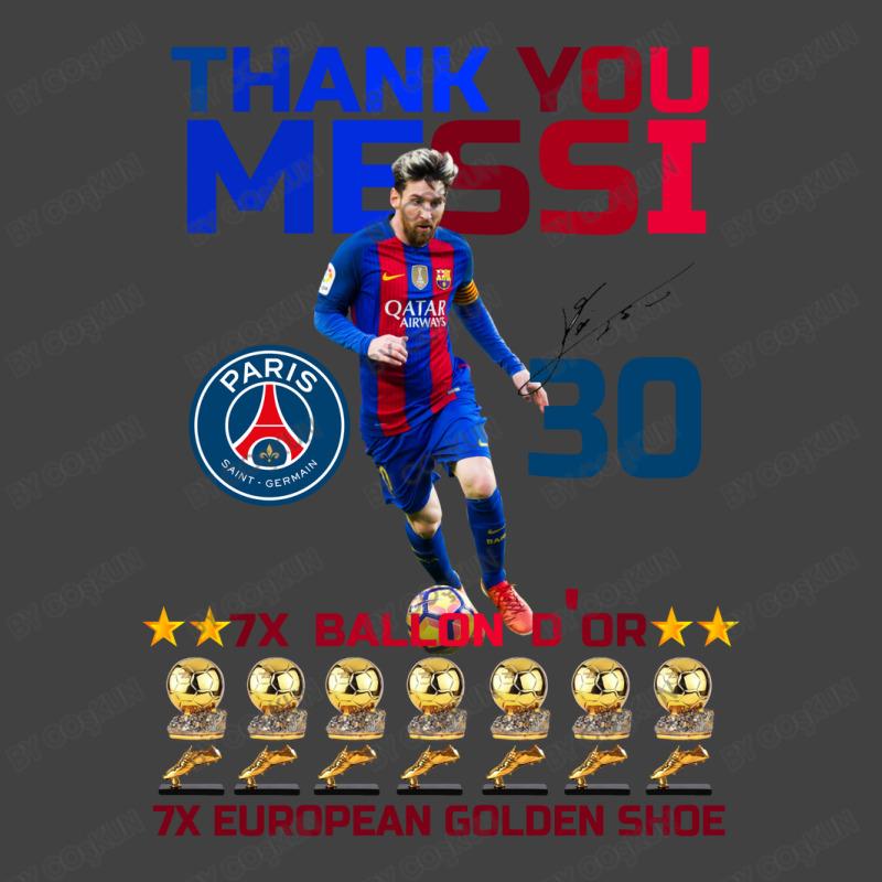 Ballon D'or 2021 Thank You Messi 30 Number 7x Golden Shoe Vintage T-shirt | Artistshot