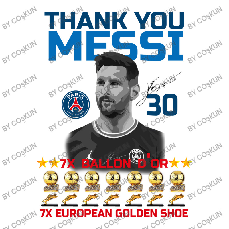 Ballon D'or 2021 Thank You Messi 30 Number 7x Golden Shoe Youth Tee | Artistshot