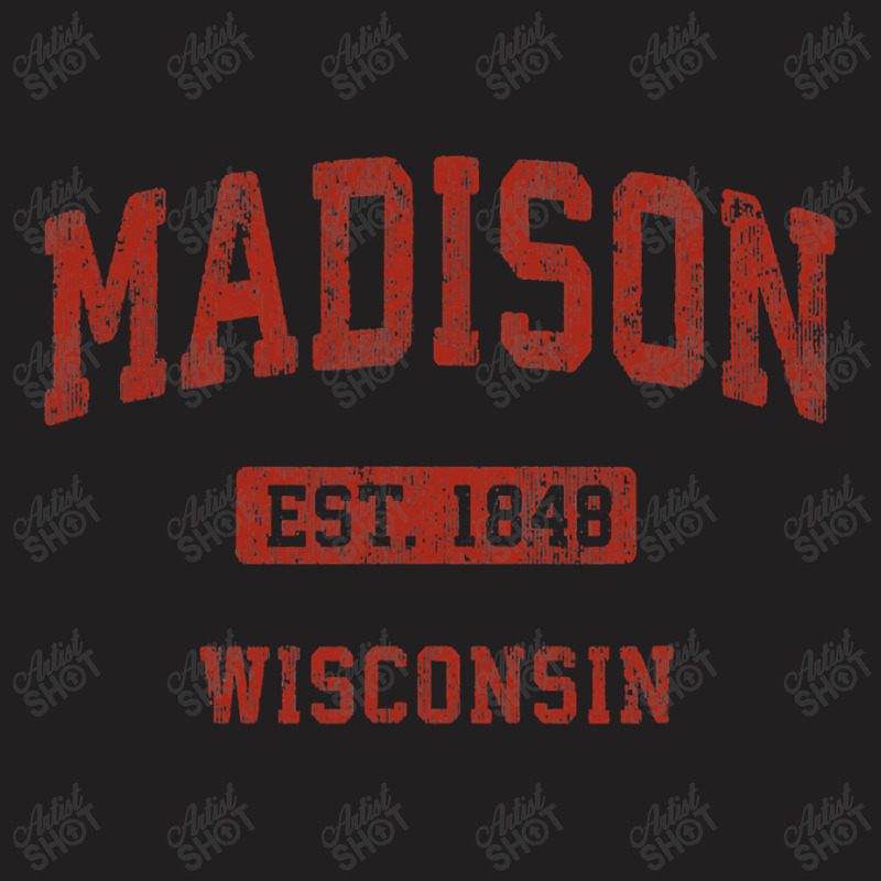 Madison Wisconsin Wi Vintage Athletic Sports Design , Best Gift, Costu T-shirt | Artistshot