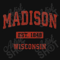 Madison Wisconsin Wi Vintage Athletic Sports Design , Best Gift, Costu Rear Car Mat | Artistshot