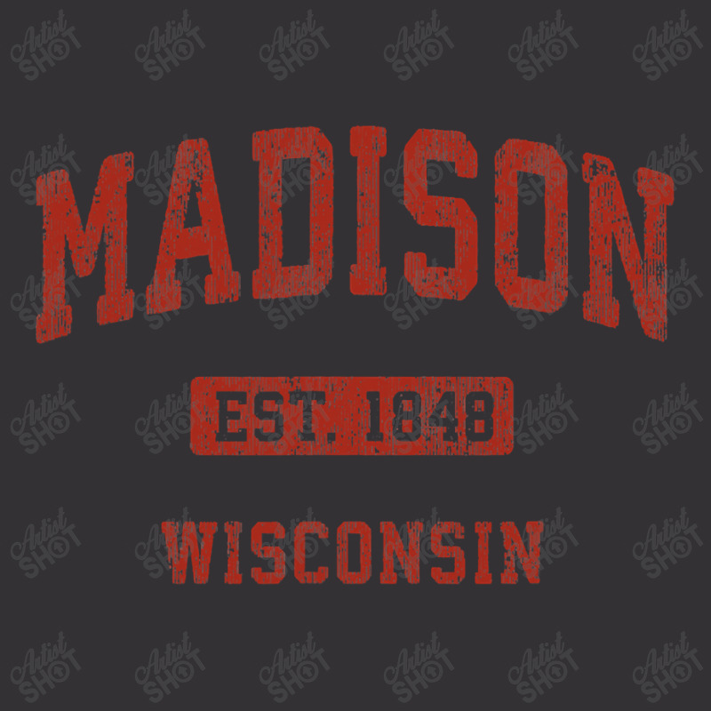 Madison Wisconsin Wi Vintage Athletic Sports Design , Best Gift, Costu Vintage Short | Artistshot