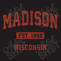 Madison Wisconsin Wi Vintage Athletic Sports Design , Best Gift, Costu Waist Apron | Artistshot