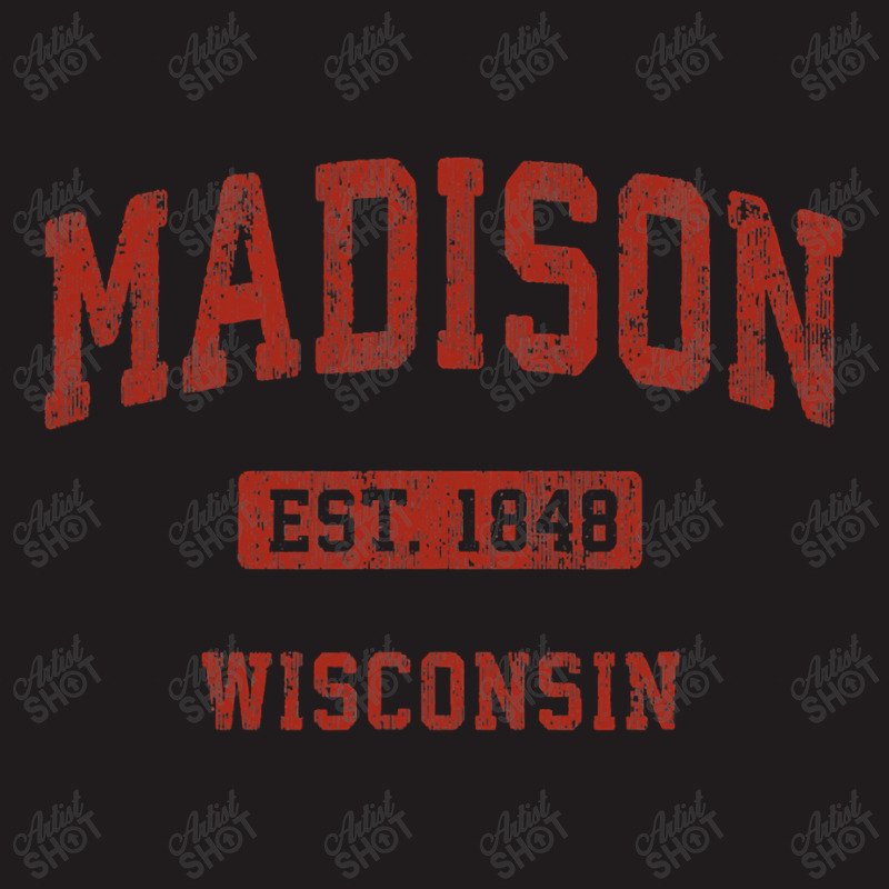 Madison Wisconsin Wi Vintage Athletic Sports Design , Best Gift, Costu Waist Apron | Artistshot