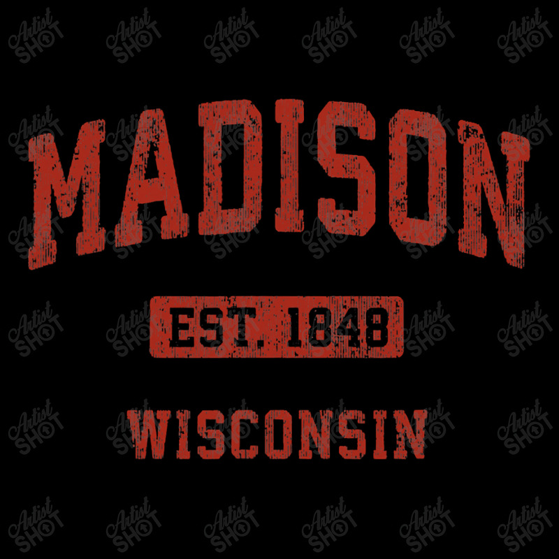 Madison Wisconsin Wi Vintage Athletic Sports Design , Best Gift, Costu Fleece Short | Artistshot