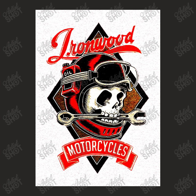 Motorcycle Custom Skull Ladies Fitted T-Shirt by zig street | Artistshot