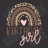 Birthday Girl Leopard Rainbow Birthday Party Family , Best Gift, Costu Vintage Hoodie And Short Set | Artistshot