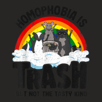 Homophobia Is Trash Gay Pride Raccoon Opossum Ally Lgbt T Shirt Ladies Fitted T-shirt | Artistshot