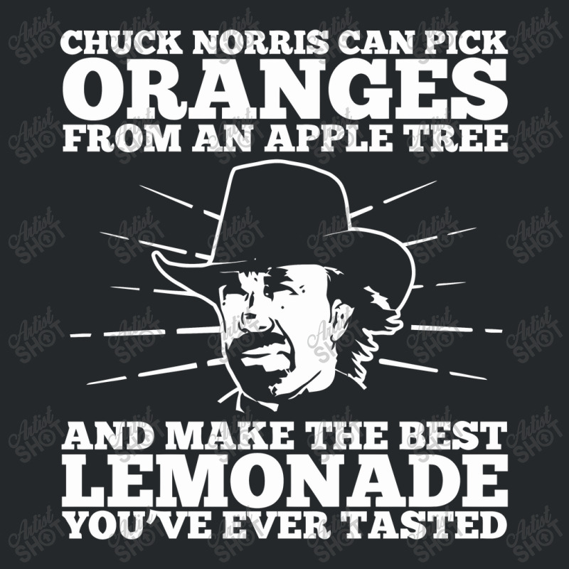 Chuck Norris Can Pick Oranges From An Apple Tree Crewneck Sweatshirt by gedongbayi | Artistshot