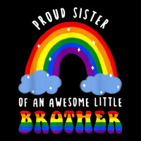 Proud Sister Awesome Little Brother Gay Pride T Shirt Cropped Hoodie | Artistshot