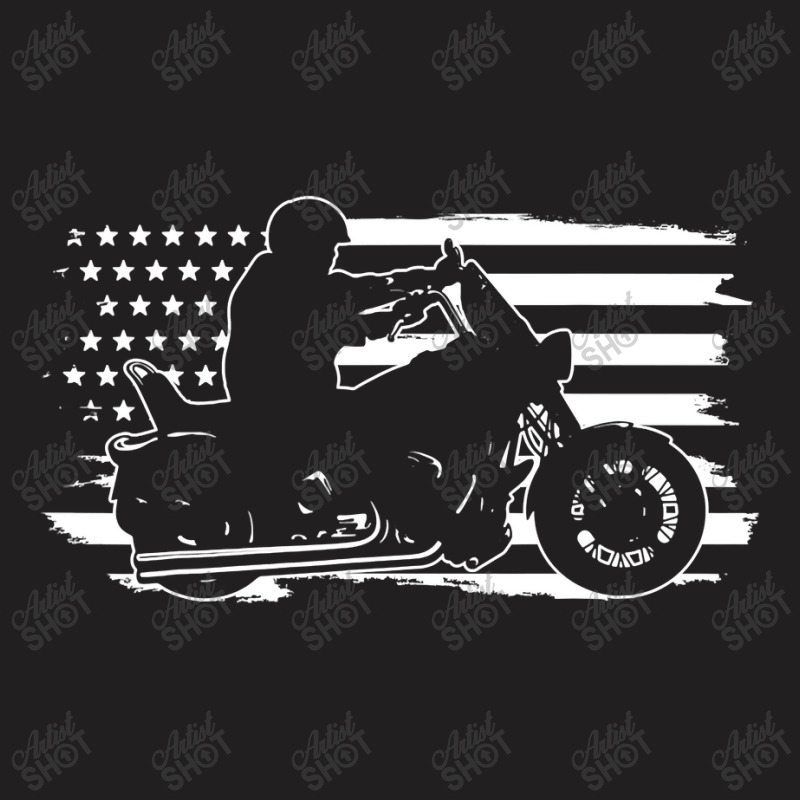 Patriotic Motorcycle Vintage American Us Flag Biker , Best Gift, Costu T-shirt | Artistshot