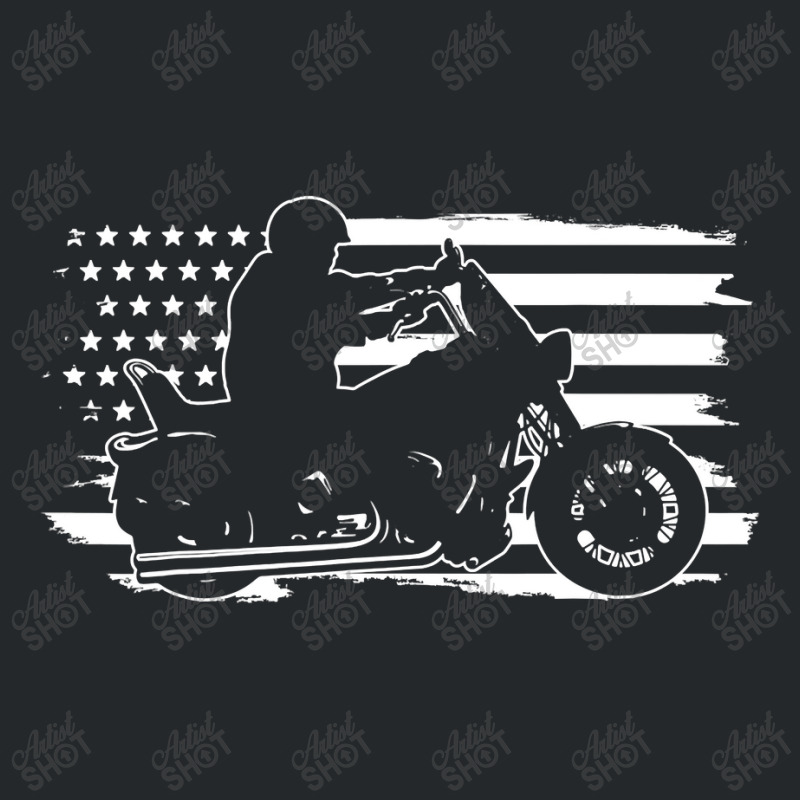 Patriotic Motorcycle Vintage American Us Flag Biker , Best Gift, Costu Crewneck Sweatshirt | Artistshot