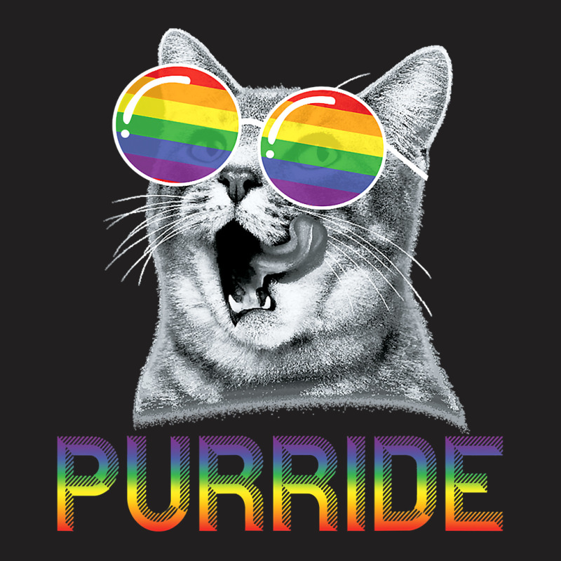 Funny Cat Gay Pride T-shirt Rainbow Sunglasses Lgbtq, Best Gift, Costu T-shirt | Artistshot