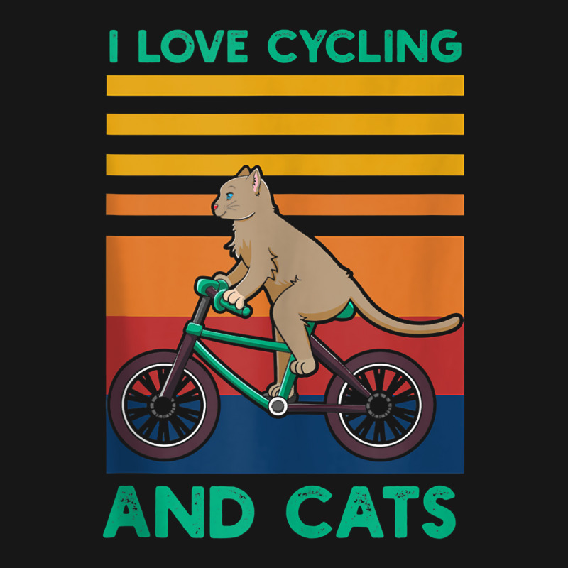 I Love Cycling And Cats Riding Bicycle Cyclist Kitty Lover Tank Top Medium-length Apron | Artistshot