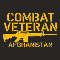 Combat Veteran Afghanistan T Ladies Fitted T-shirt | Artistshot