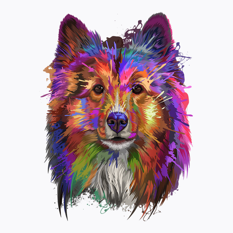 Splash Art Shetland Sheepdog T Shirt  Cute Sheltie Gifts T Shirt T-shirt | Artistshot