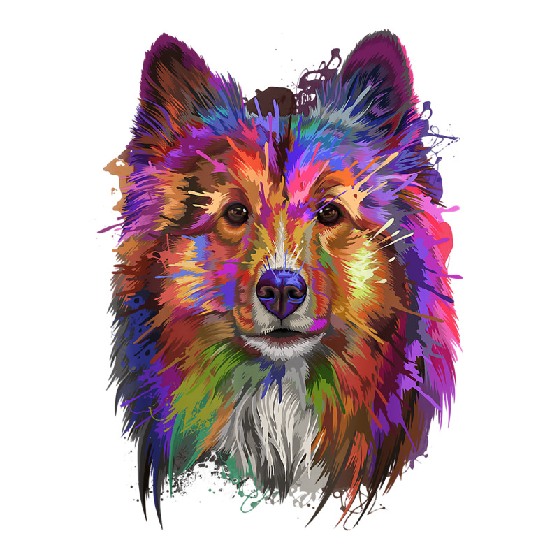 Splash Art Shetland Sheepdog T Shirt  Cute Sheltie Gifts T Shirt V-neck Tee | Artistshot