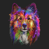 Splash Art Shetland Sheepdog T Shirt  Cute Sheltie Gifts T Shirt 3/4 Sleeve Shirt | Artistshot