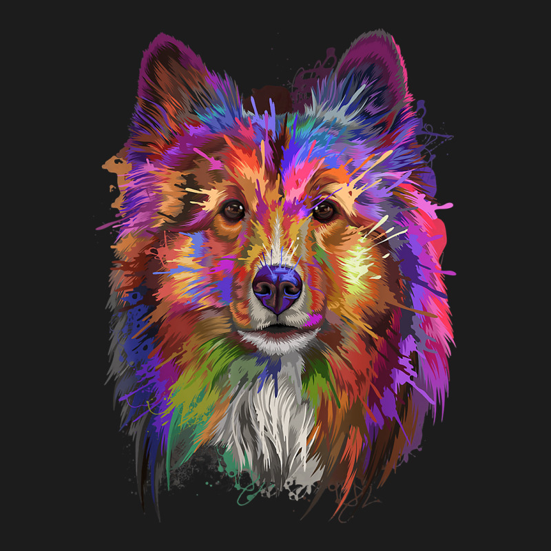 Splash Art Shetland Sheepdog T Shirt  Cute Sheltie Gifts T Shirt Hoodie & Jogger Set | Artistshot