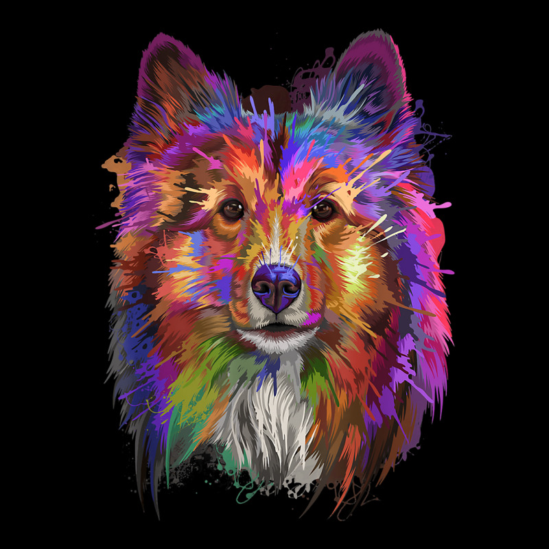 Splash Art Shetland Sheepdog T Shirt  Cute Sheltie Gifts T Shirt Fleece Short | Artistshot