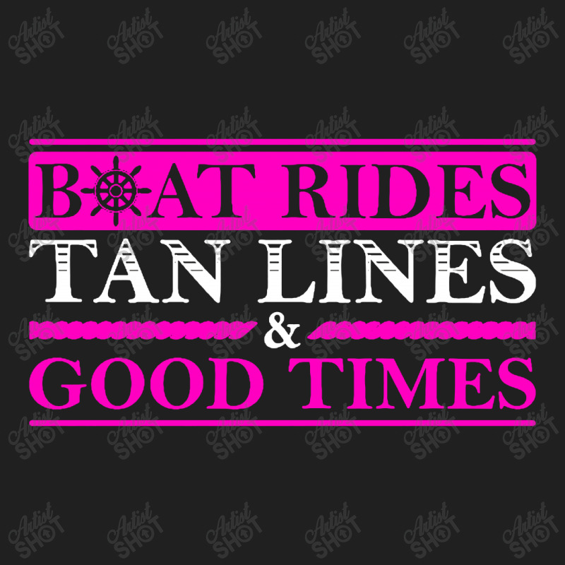 Boat Rides Tan Lines And Good Times Ladies Polo Shirt by Vanode Art | Artistshot